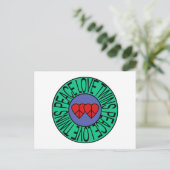 Peace Love and Twins - Circle Briefkaart (Staand voorkant)