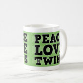 Peace Love and Twins Koffiemok (Voorkant rechts)