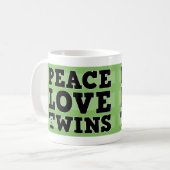 Peace Love and Twins Koffiemok (Voorkant links)