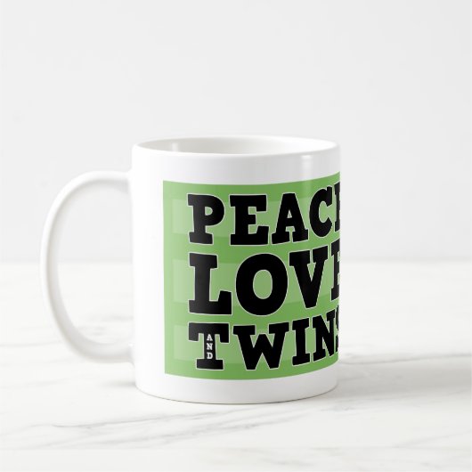 Peace Love and Twins Koffiemok (Links)