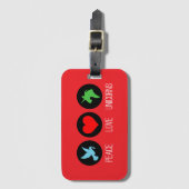 Peace love and unicorns bagagelabel (Voorkant (verticaal))