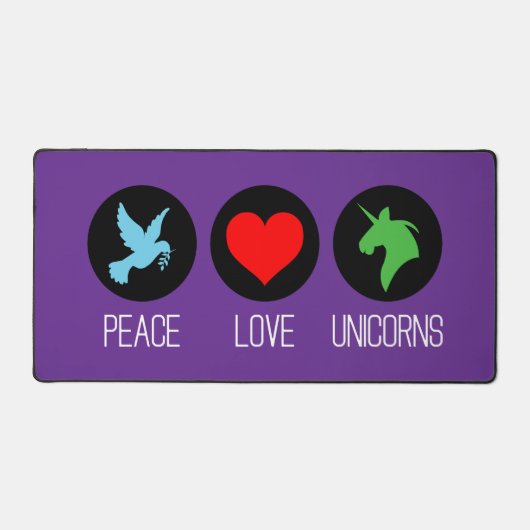 Peace love and unicorns bureaumat (Voorkant)