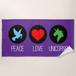 Peace love and unicorns strandlaken