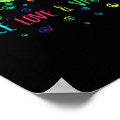 Peace Love and Vaccinated Tie Dye Poster (Hoek)