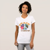 Peace Love and Vegetarian T-shirt (Voorkant volledig)
