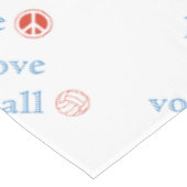 Peace Love and Volleyball Tafelkleed (Gekanteld)