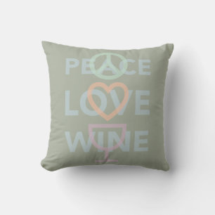 Peace Love and Wine Buitenkussen