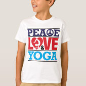 Peace, Love and Yoga Shirt (Voorkant)