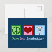 Peace Love Anesthesiology Briefkaart (Voorkant / Achterkant)