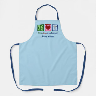Peace Love Anesthesiology Custom Anesthesiologist Schort