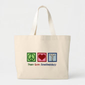 Peace Love Anesthesiology Grote Tote Bag (Voorkant)