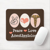 Peace Love Anesthesiology Mousepad Muismat (Met muis)