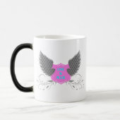 Peace Love Angel Wings Design Magische Mok (Links)