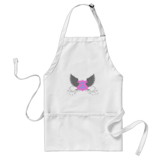 Peace Love Angel Wings Design Standaard Schort (Voorkant)