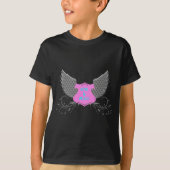 Peace Love Angel Wings Design T-shirt (Voorkant)