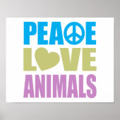 Peace Love Animals Poster (Voorkant)