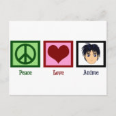 Peace Love Anime Briefkaart (Voorkant)