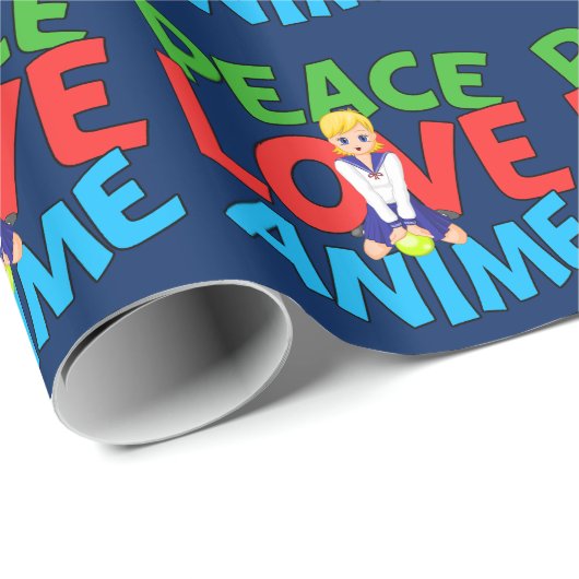 Peace Love Anime Cadeaupapier (Rol Hoek)