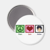 Peace Love Anime Magneet (Voorkant / Achterkant)