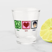 Peace Love Anime Shot Glas (Voorkant)