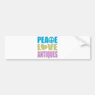 Peace Love Antieke Bumpersticker
