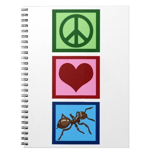 Peace Love Ants Notitieboek (Voorkant)