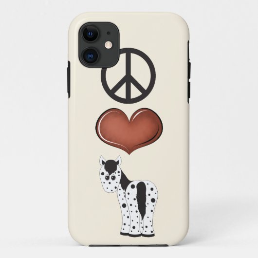 Peace Love Appaloosa Horse iPhone 5 Hoesje (Achterkant)