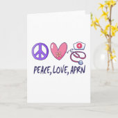 Peace Love APRN Kaart (Gele Bloem)