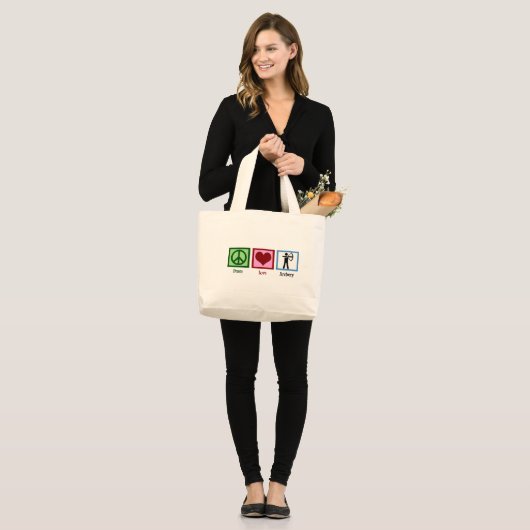 Peace Love Archery Grote Tote Bag (Voorkant (model))