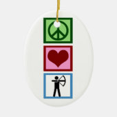 Peace Love Archery Keramisch Ornament (Voorkant)