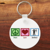 Peace Love Archery Sleutelhanger (Achterkant)