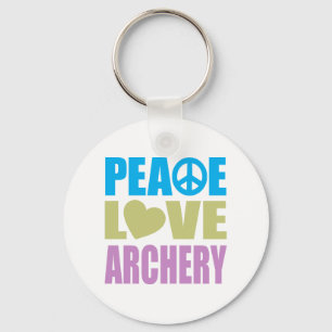 Peace Love Archery Sleutelhanger