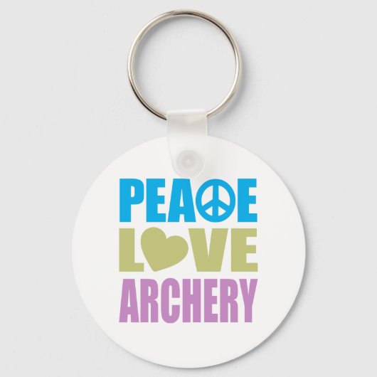 Peace Love Archery Sleutelhanger (Voorkant)
