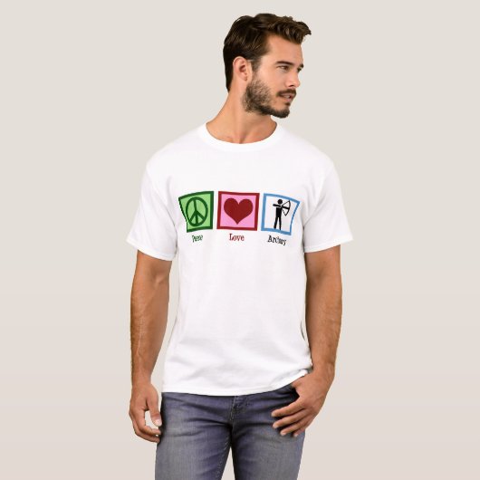 Peace Love Archery T-shirt (Voorkant volledig)