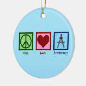 Peace Love Architecture Custom Architect Kerstmis Keramisch Ornament (Links)