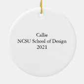 Peace Love Architecture Custom Architect Kerstmis Keramisch Ornament (Achterkant)