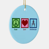 Peace Love Architecture Keramisch Ornament (Rechts)