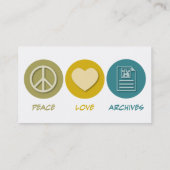 Peace Love Archives Visitekaartje (Achterkant)
