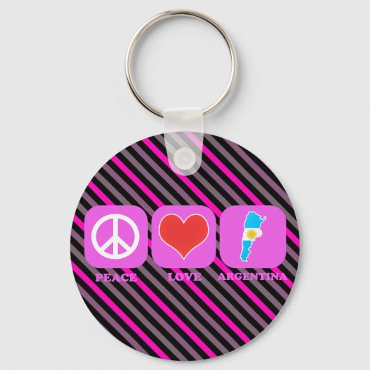 Peace Love Argentina Sleutelhanger (Voorkant)