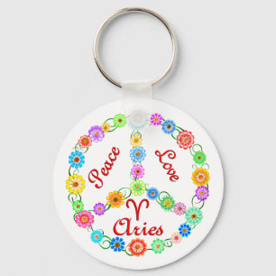Peace Love Aries Sleutelhanger