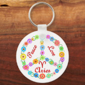 Peace Love Aries Sleutelhanger (Voorkant)