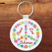 Peace Love Arkansas Sleutelhanger (Voorkant)