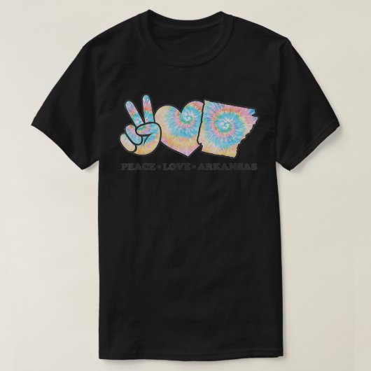 Peace Love Arkansas  T-shirt (Design voorkant)