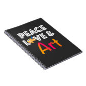 Peace Love & Art Design met Painter's Palette Notitieboek (Rechterzijde)