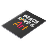 Peace Love & Art Design met Painter's Palette Notitieboek (Linkerzijde)