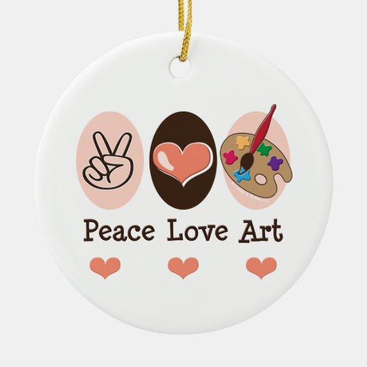 Peace Love Art Ornament (Voorkant)