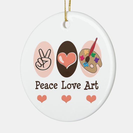 Peace Love Art Ornament (Links)