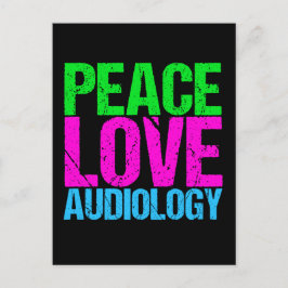 Peace Love Audiology Briefkaart