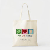 Peace Love Audiology Custom Audioloog Tote Bag (Voorkant)