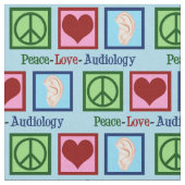 Peace Love Audiology Cute Audiologist Stof (Close Up)